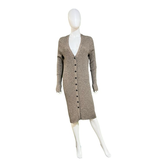 Forever 21 Plus Mocha Ribbed Cardigan Dress, 1X - Picture 1 of 7